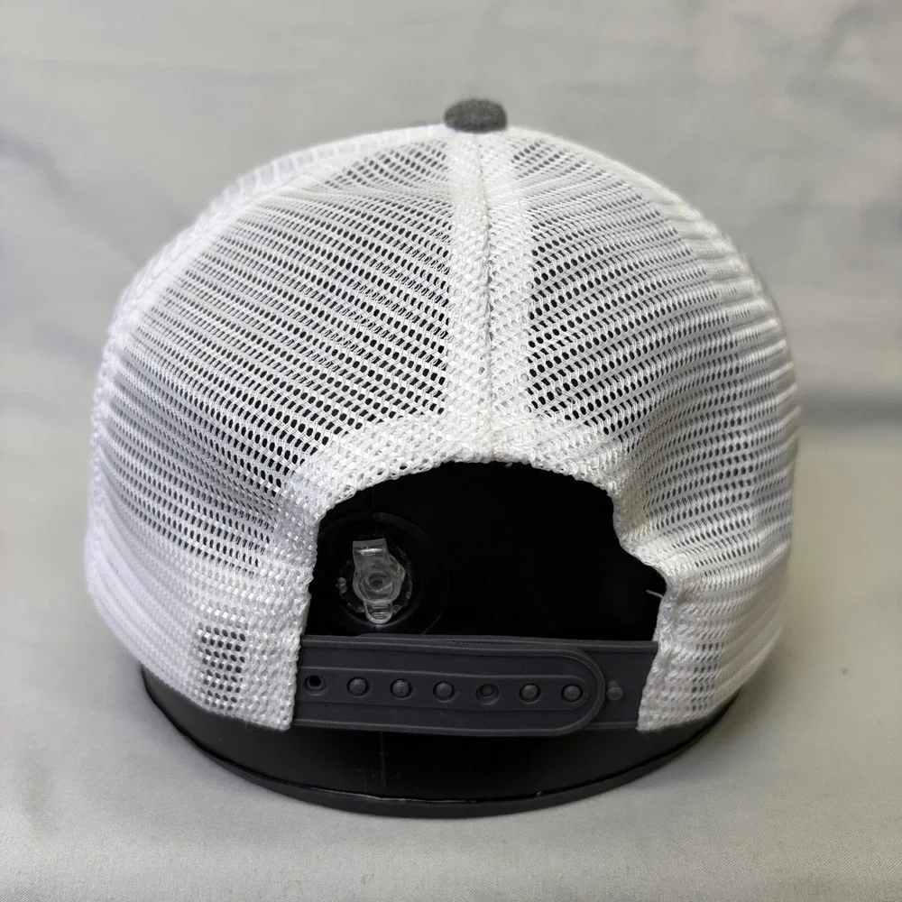 Go Golf Classic Trucker Hat Men OSFM Grey White Snapback Mesh Cap